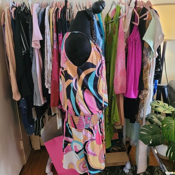 Vintage Dress Multicolor Print VaVa By Joy Han Colorful Size Small - Picture 3 of 16